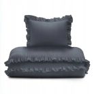 Pamut ágynemű huzat fodros 90*120 cm - Grafit 