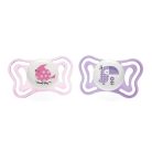 Chicco Physio Forma Light szilikon cumi 2 db, 2-6 hó rózsaszín kismadár/varjú 