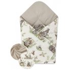 Baby Shop kókuszpólya 75x75cm -  Erdei barátok natúr/zöld