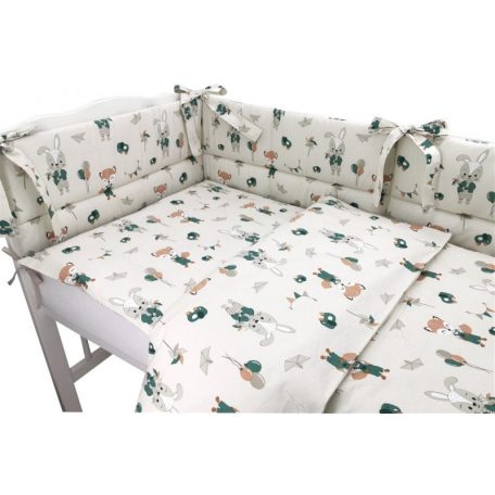 Baby Shop 3 részes ágynemű garnitúra - bézs róka és nyuszi 