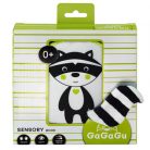 Mosómedve fejlesztő kétoldalas puha könyv - fekete/fehér 