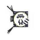 Mosómedve fejlesztő kétoldalas puha könyv - fekete/fehér 