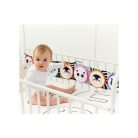 Mosómedve fejlesztő kétoldalas puha könyv - fekete/fehér 