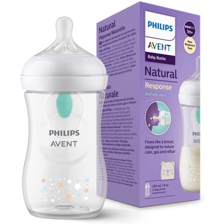 Philips AVENT Natural Response with Airfre 260 ml cumisüveg 1hó+ csillagok