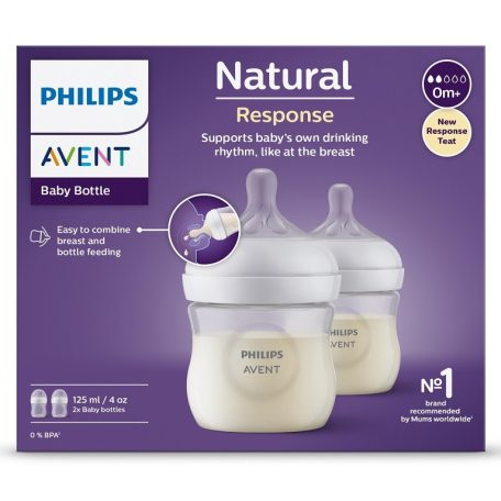 Philips AVENT SCY900/02 Natural Response cumisüveg 125 ml, 0hó+ 2 db