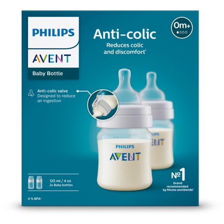 Philips AVENT Hasfájáscsökkentő cumisüveg 2 dbSCY100/02 125 ml 0+