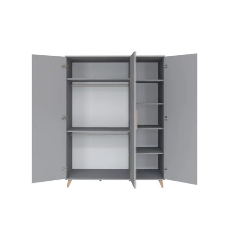 Flip Grey 3 osztású szekrény