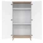 FLIP White & Oak 2 osztású szekrény