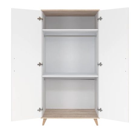 FLIP White & Oak 2 osztású szekrény