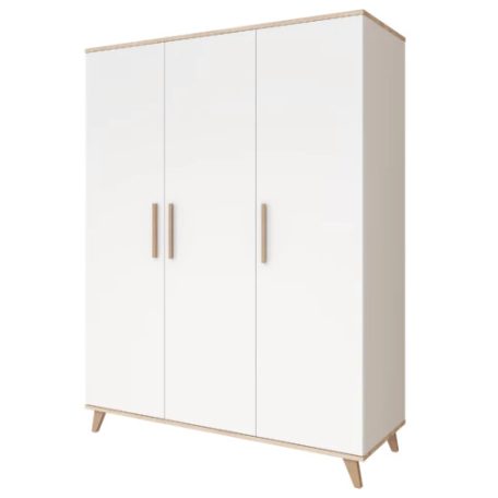 FLIP White & Oak 3 osztású szekrény