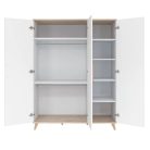 FLIP White & Oak 3 osztású szekrény