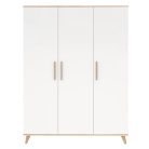 FLIP White & Oak 3 osztású szekrény