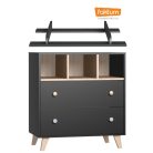 Faktum Colette Antracit komód + toldalék komódhoz - Antracit szürke/Sonoma tölgy