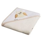 Kapucnis fürdőlepedő 100*100 cm - bagoly ecru