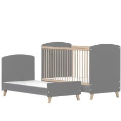   Faktum Colette Szürke 70*140-as babaágy - Arctic szürke/Sonoma tölgy 