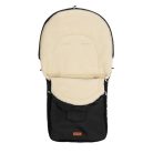 Gyapjú béléses bundazsák babakocsiba - fekete
