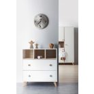 Faktum Colette Fehér 2 osztású szekrény - Fehér/ Coimbra