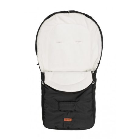 Polár bundazsák babakocsiba - fekete