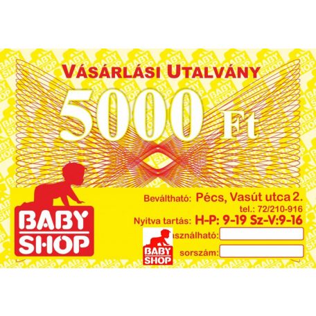 Ajándékutalvány 5000 Ft