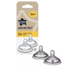 Tommee Tippee Natural Start 2db-os szilikon 3+ etetőcumi - közepes folyású