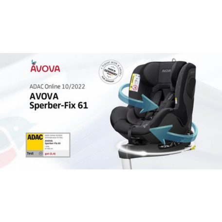 Avova Sperber-Fix I-Size 360° biztonsági gyerekülés 40-105 cm - Atlantic blue 