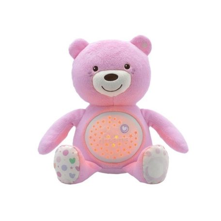 Chicco Baby Bear plüss maci projektor rózsaszín 