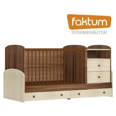   Faktum Makaó kombi kiságy pelenkázó komóddal szilva/ juhar