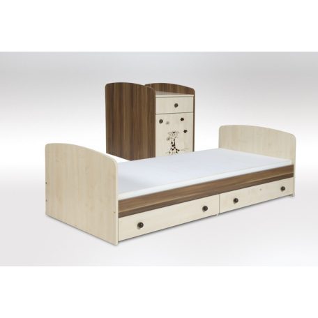 Faktum Makaó kombi kiságy pelenkázó komóddal szilva/ juhar