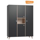 Faktum Colette Antracit 3 osztású szekrény - Antracit szürke/Sonoma tölgy