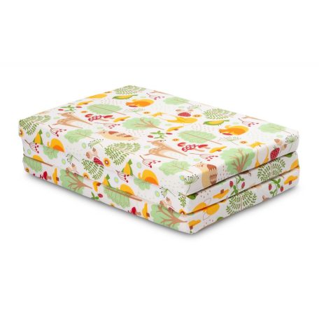 Összehajtható matrac utazóágyhoz 60x120cm - erdei állatok