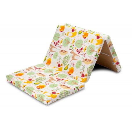 Összehajtható matrac utazóágyhoz 60x120cm - erdei állatok