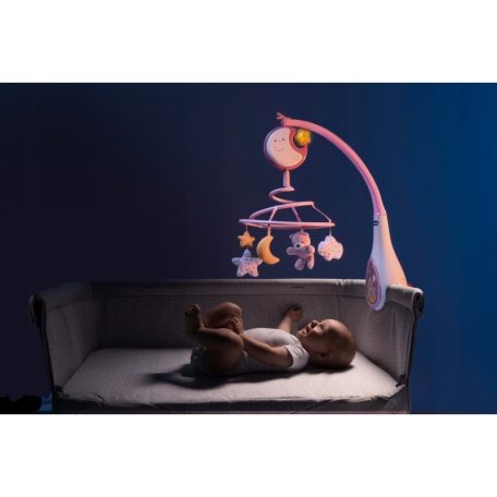 CHICCO Next2Dreams zenélő-forgó rózsaszín