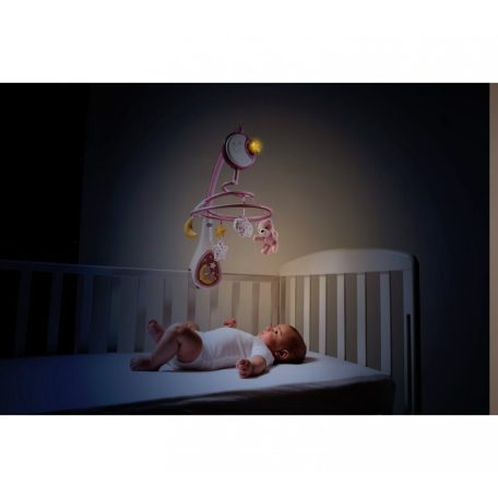 CHICCO Next2Dreams zenélő-forgó rózsaszín