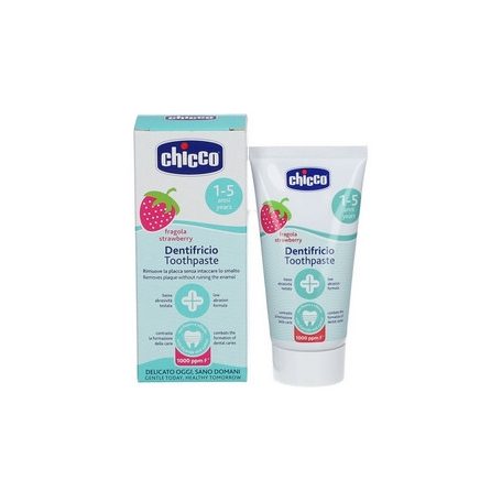 Chicco eper ízű fluormentes fogkrém 50 ml xilittel 1-5 év