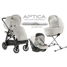   Inglesina Aptica Quattro 4in1 babakocsi szett I-Size Darwin hordozóval - Iceberg Grey