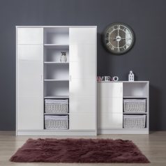   Faktum Alda Jégfehér  3 osztású szekrény - Fehér/magasfényű fehér 