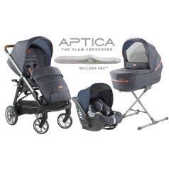   Inglesina Aptica Quattro 4in1 babakocsi szett I-Size Darwin hordozóval - Indigo Denim