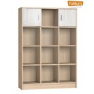 Faktum Alda Classic széles nyitott tároló - Coimbra / magasfényű  fehér 