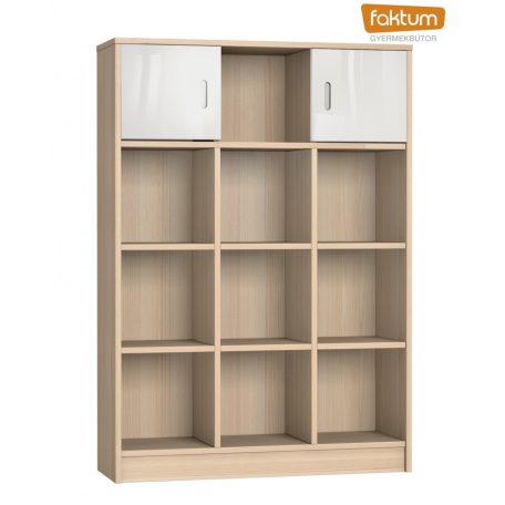 Faktum Alda Classic széles nyitott tároló - Coimbra / magasfényű  fehér 