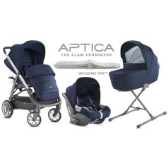   Inglesina Aptica Quattro 4in1 babakocsi szett I-Size Darwin hordozóval - Portland Blue