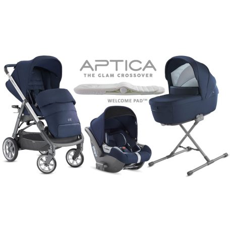 Inglesina Aptica Quattro 4in1 babakocsi szett I-Size Darwin hordozóval - Portland Blue