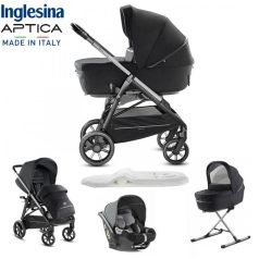  Inglesina Aptica Quattro 4in1 babakocsi szett I-Size Darwin hordozóval - Mystic Black