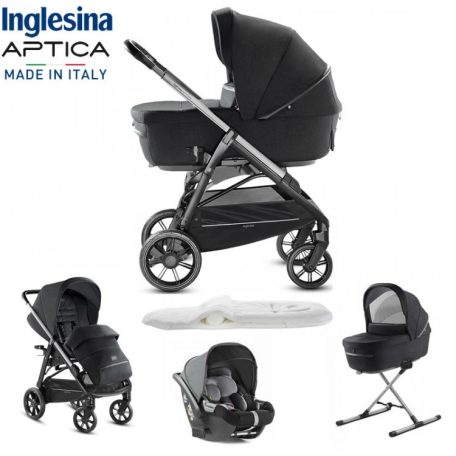 Inglesina Aptica Quattro 4in1 babakocsi szett I-Size Darwin hordozóval - Mystic Black