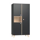 Faktum Colette Antracit 2 osztású szekrény - Antracit szürke/Sonoma tölgy