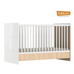   Faktum Alda Classic átalakítható 140-es babaágy - Coimbra / magasfényű fehér 