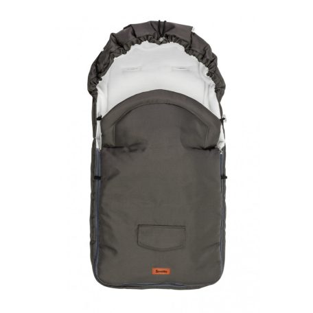 Polár bundazsák babakocsiba - grafit szürke