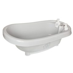   Bébé-Jou thermo babakád + Bébé-Jou kádállvány - Ollie szürke elefánt 