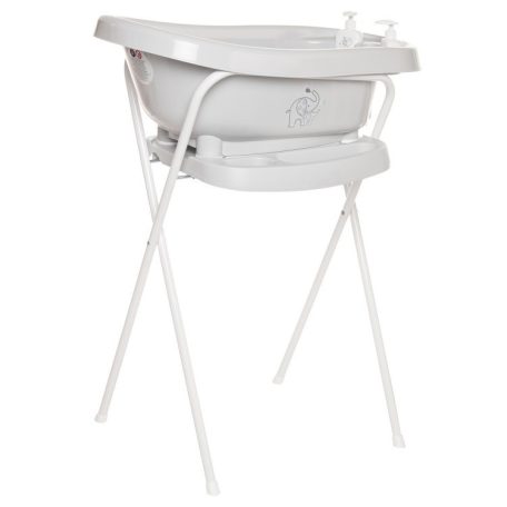 Bébé-Jou thermo babakád + Bébé-Jou kádállvány - Ollie szürke elefánt 