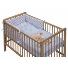 Baby Shop 3 részes ágynemű garnitúra  - kék "Mika" maci