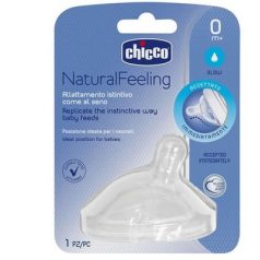 Chicco Natural Feeling ferde etetőcumi,  0m+ (1db)